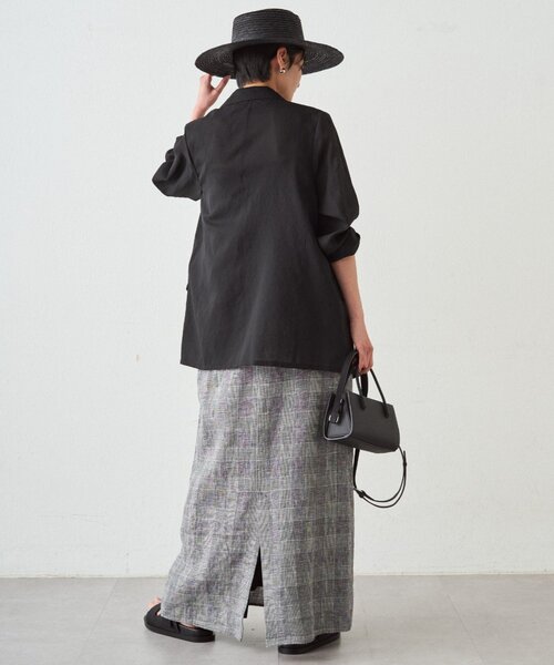 Loungedress（ラウンジドレス） ワンピース チェックリネンキャミ