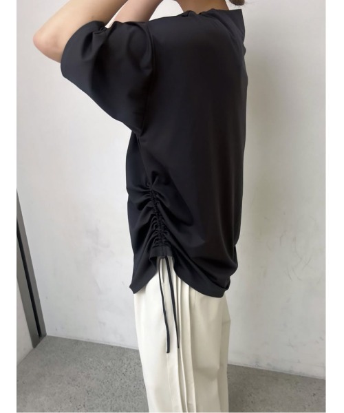 rim ark リラックスルーズTシャツ RIM.ARK tシャツ Side drawstring big T-shirts サイドドロー