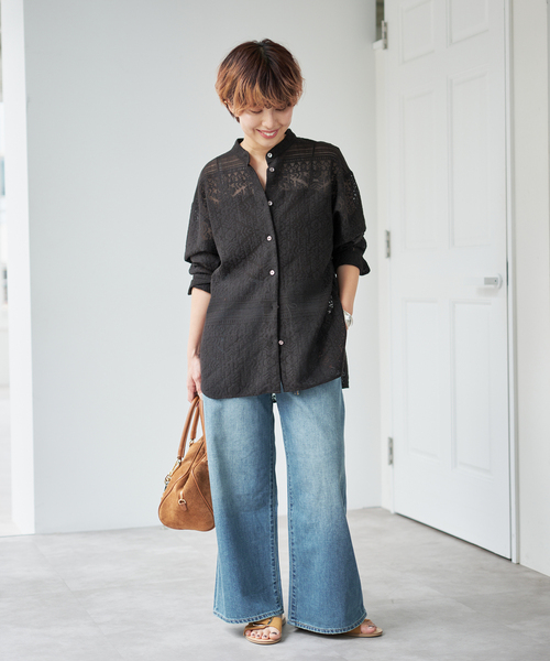 スピックアンドスパン  シャツ Spick＆Span（スピック アンド スパン） ブラウス シャツ スタンド
