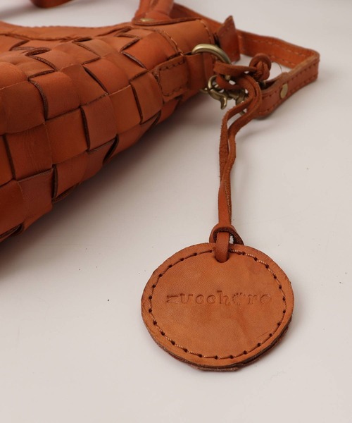★Zucchero★編み込みポケット付き2wayショルダーバッグ【BROWN】 ショルダーバッグ バッグ zucchero 編み込み2wayショルダーバッグ