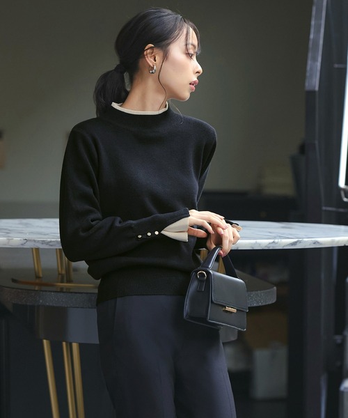 「RUIRUE BOUTIQUE」 長袖ニット M ブルー レディース_画像4