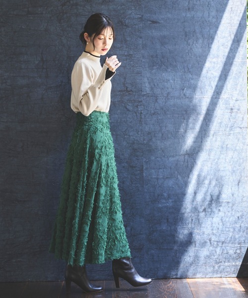 「RUIRUE BOUTIQUE」 長袖ニット M ブルー レディース_画像6