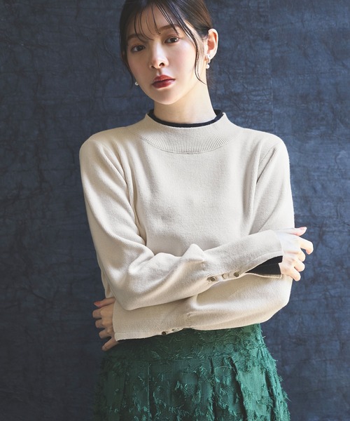 「RUIRUE BOUTIQUE」 長袖ニット M ブルー レディース_画像7
