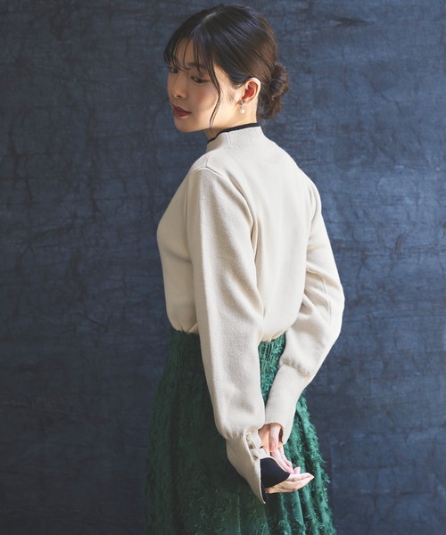 「RUIRUE BOUTIQUE」 長袖ニット M ブルー レディース_画像8