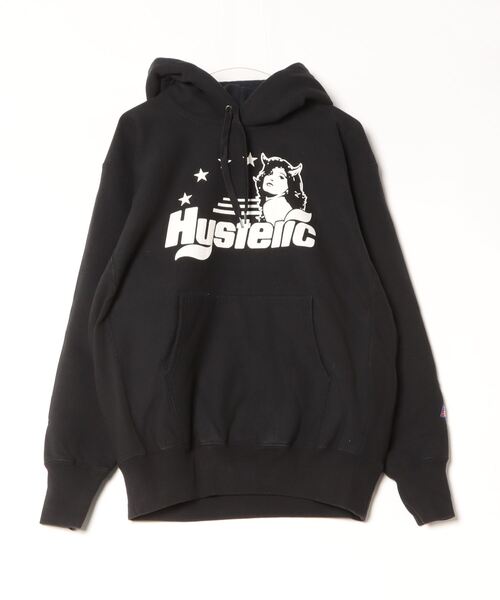 く*に様 Hysteric Glamour パーカー ブラック Mサイズ HYSTERIC GLAMOUR（ヒステリックグラマー） プルオーバーパーカー X
