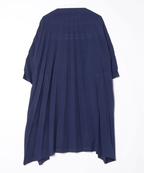 me ISSEY MIYAKE 「me by MIYAKE」 長袖ワンピース - ネイビー 