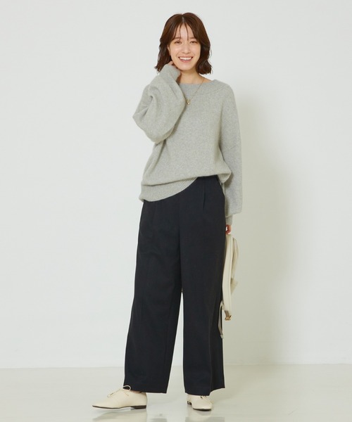 「abahouse mavie」 パンツ 38 アイボリー レディース_画像3