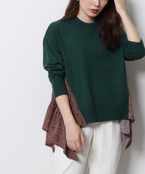 「Re.Verofonna」 長袖ニット MEDIUM グリーン レディース_画像3