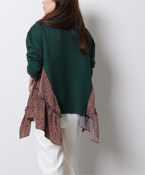 「Re.Verofonna」 長袖ニット MEDIUM グリーン レディース_画像4