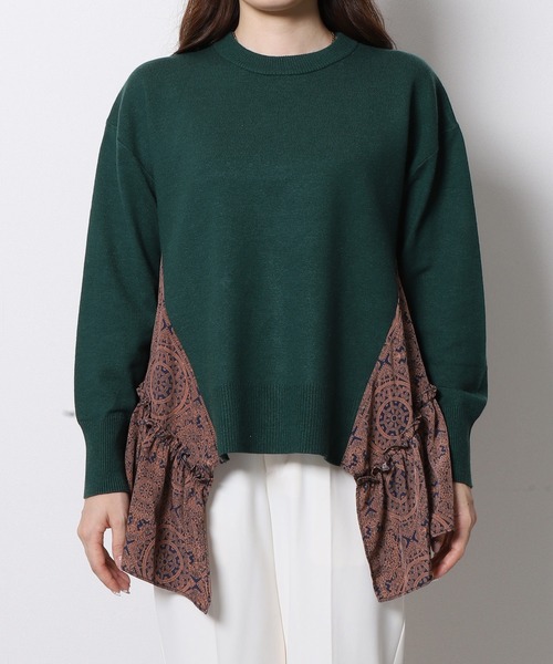 「Re.Verofonna」 長袖ニット MEDIUM グリーン レディース_画像6