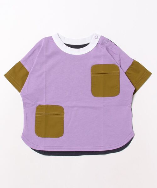 「maarook」 「KIDS」半袖カットソー 100cm パープル キッズ_画像3