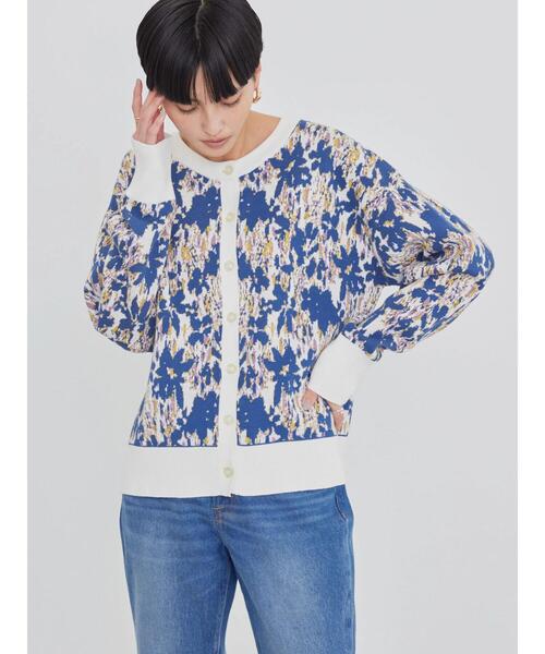 「AMERICAN HOLIC」 ニットカーディガン L アイボリー レディース_画像2