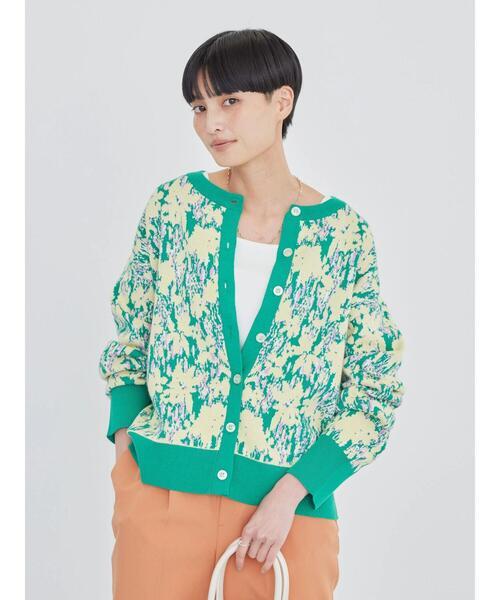 「AMERICAN HOLIC」 ニットカーディガン L アイボリー レディース_画像3