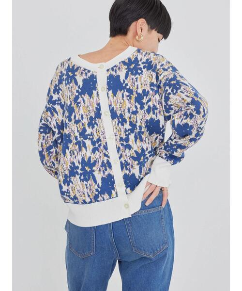 「AMERICAN HOLIC」 ニットカーディガン L アイボリー レディース_画像8