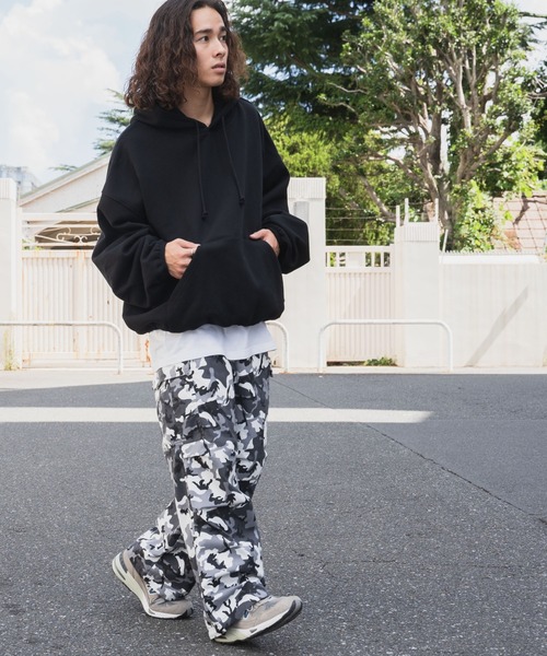 「WEGO」 カーゴパンツ LARGE ブラック メンズ_画像4