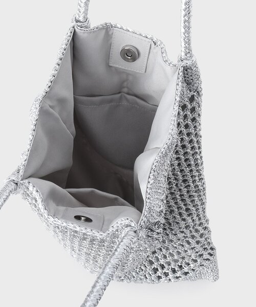 UNTITLED（アンタイトル） トートバッグ メタリックメッシュフラット