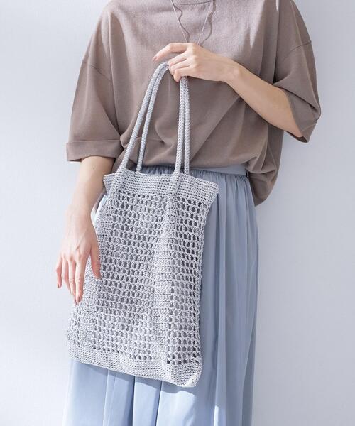 UNTITLED（アンタイトル） トートバッグ メタリックメッシュフラット