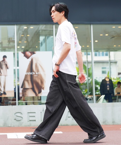 JIGGYS SHOP（ジギーズショップ） ワイドパンツ ジーンズ コクーン