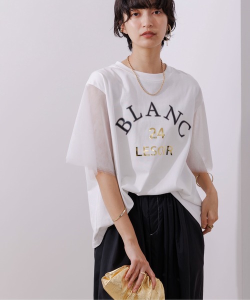【新品・未使用】Eimee Law Tシャツ Eimee Law（エイミーロウ） 半袖Tシャツ 38 ライトグレー レディース