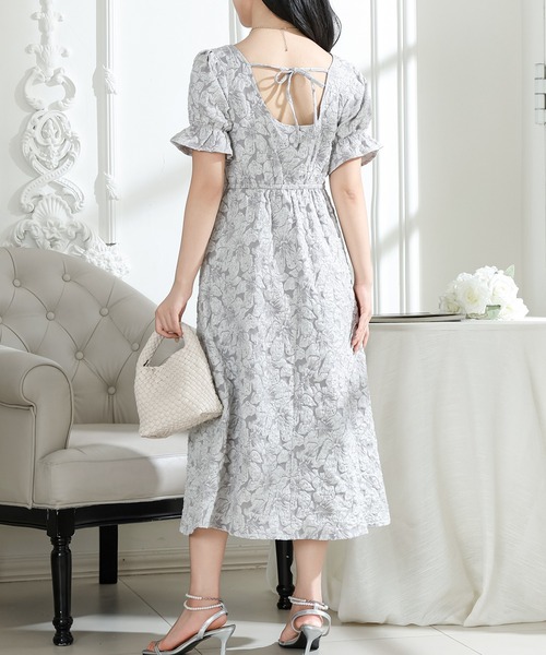 「Lace Ladies」 半袖ワンピース S グレー レディース_画像6