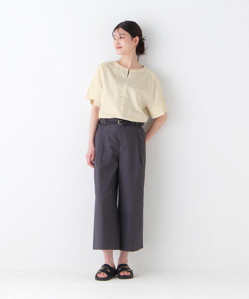 「human woman」 半袖ブラウス MEDIUM ベージュ レディース_画像3