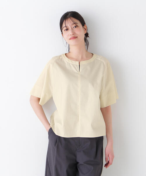 「human woman」 半袖ブラウス MEDIUM ベージュ レディース_画像4