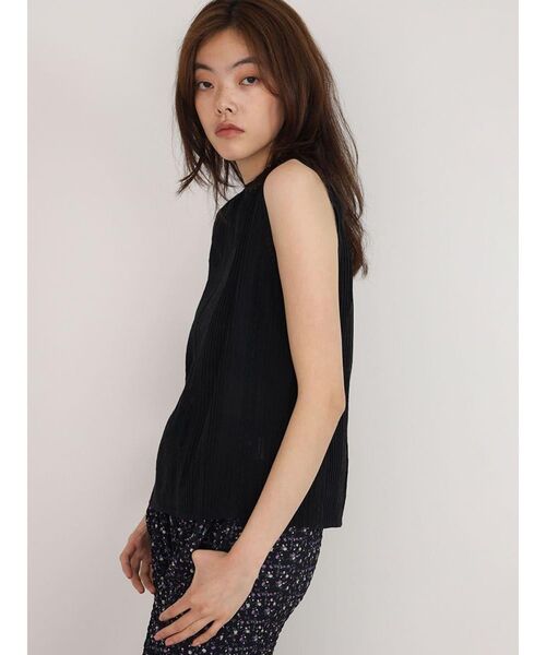 ブラウス シャツ Lace pleated cotton blouse レディースの画像
