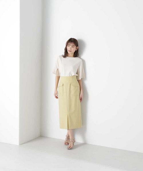 「NATURAL BEAUTY BASIC」 半袖カットソー FREE オフホワイト レディース_画像6