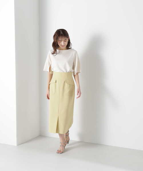 「NATURAL BEAUTY BASIC」 半袖カットソー FREE オフホワイト レディース_画像7