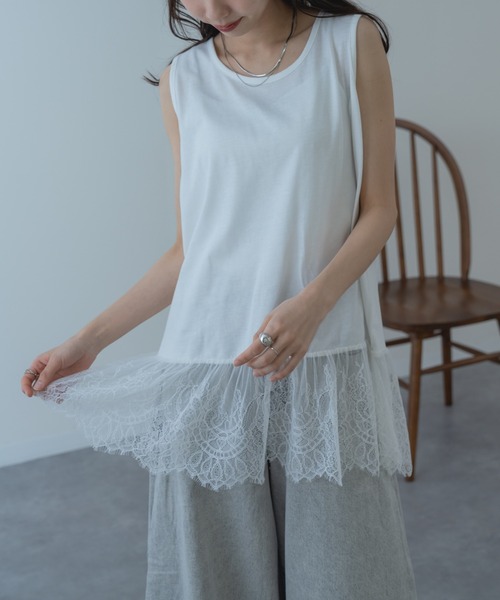 「ANNA LUNA」 ノースリーブトップス MEDIUM ブラック レディース_画像3