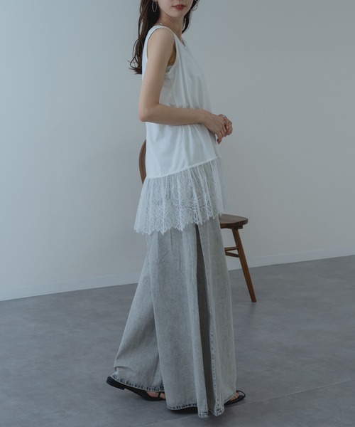 「ANNA LUNA」 ノースリーブトップス MEDIUM ブラック レディース_画像6