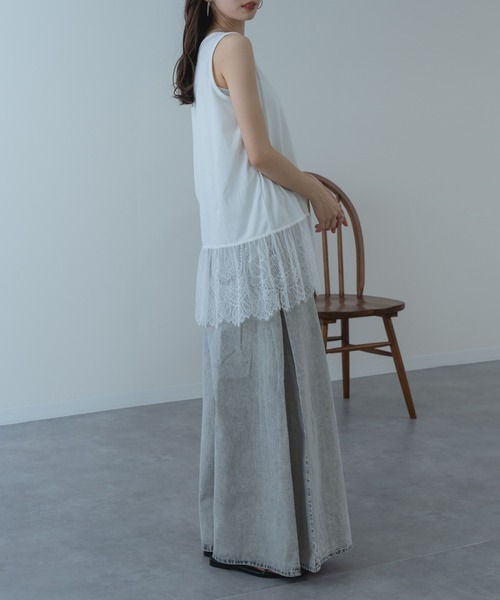 「ANNA LUNA」 ノースリーブトップス MEDIUM ブラック レディース_画像7
