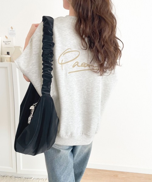 「classicalelf」 スウェットカットソー MEDIUM グレー レディース_画像8