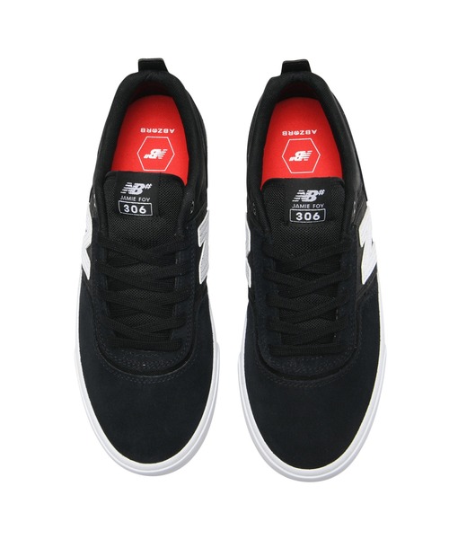 「New Balance」 ローカットスニーカー 25.0cm ブラック×ホワイト メンズ_画像4