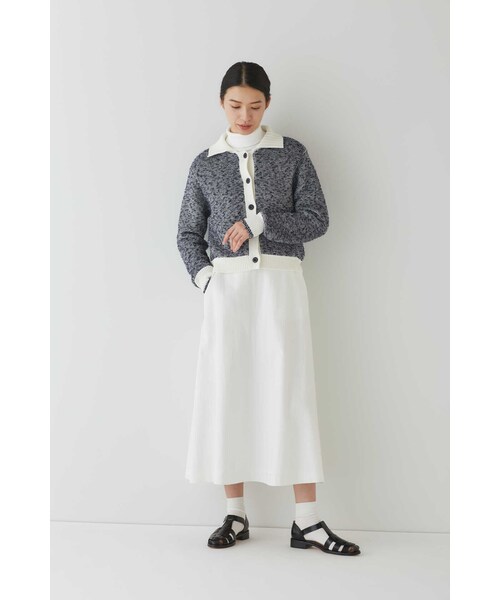 「human woman」 ニットカーディガン MEDIUM ネイビー レディース_画像3