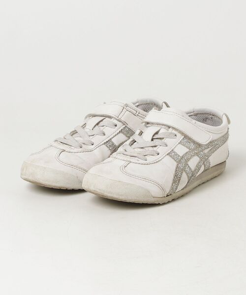 オニツカタイガー　16cm ラメ　ホワイト Onitsuka Tiger（オニツカタイガー） 「KIDS」ローカットスニーカー
