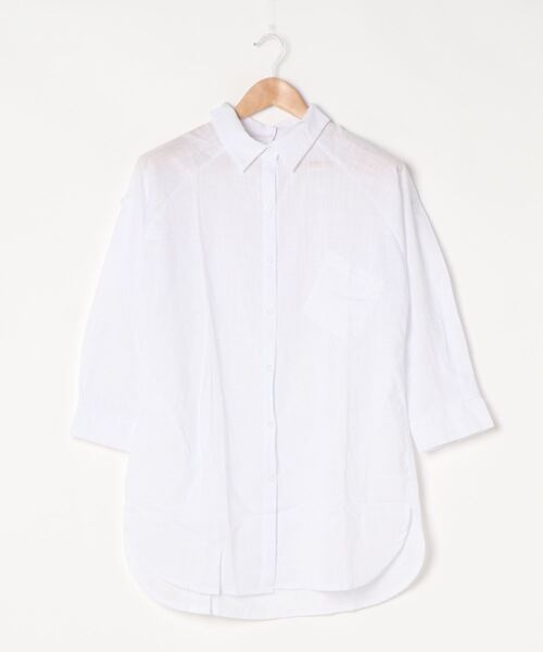 STYLEBLOCK ブラウス シャツ シアー素材ロングシャツブラウス