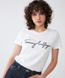TOMMY HILFIGER tシャツ ロゴクルーネックTシャツ レディース