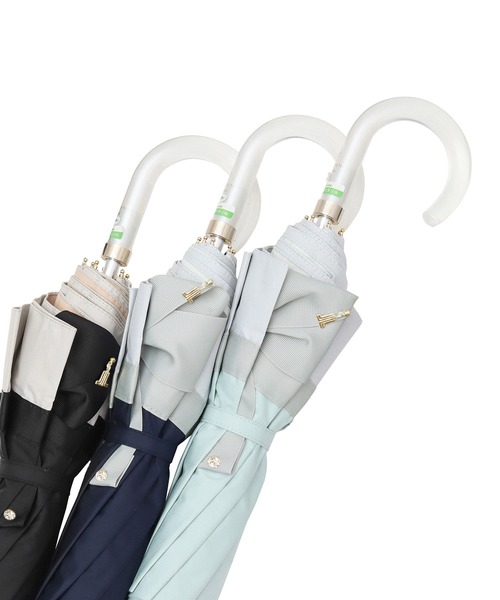 LANVIN en Bleu 折りたたみ傘 遮光 晴雨兼用折りたたみ日傘 楽折 切り