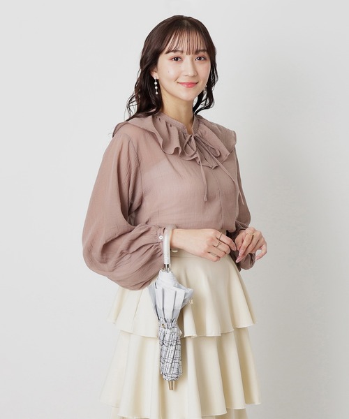 LANVIN en Bleu 折りたたみ傘 遮光 晴雨兼用折りたたみ日傘 楽折 切り