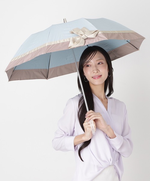 LANVIN en Bleu 折りたたみ傘 遮光 晴雨兼用折りたたみ日傘 楽折 切り
