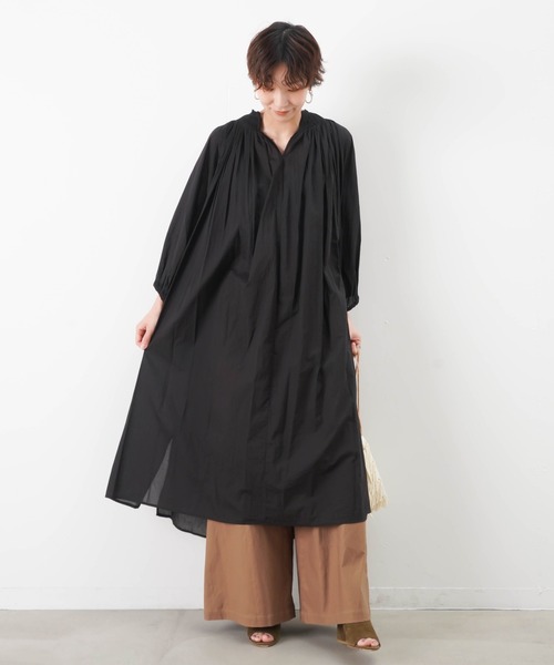 ワンピース Lc Lll インド綿 衿プリーツギャザーワンピース Zozotown Paypayモール店 通販 Paypayモール