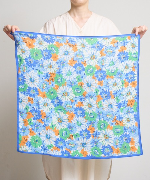 45rpm シルクスカーフ　68cm x 68cm SHIZUTA スカーフ バンダナ SZT: 68cm×68cm 大判スカーフ