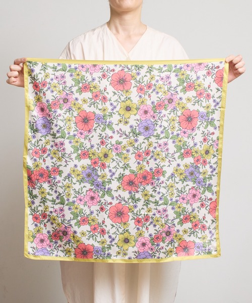 45rpm シルクスカーフ　68cm x 68cm SHIZUTA スカーフ バンダナ SZT: 68cm×68cm 大判スカーフ