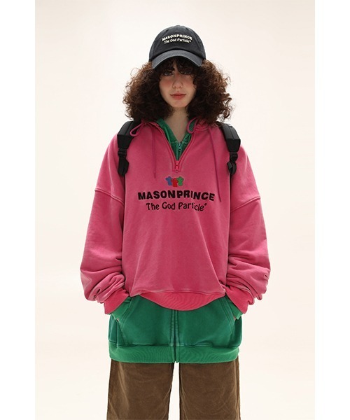 MASONPRINCE スウェット メンズ ハーフZIPスタンドカラースウェット 