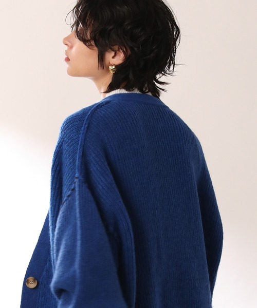 未使用バーバリーブルーレーベルVネック長袖カーディガンM38ウール毛カシミヤ青 未使用バーバリーブルーレーベルVネック長袖カーディガンM38ウール毛