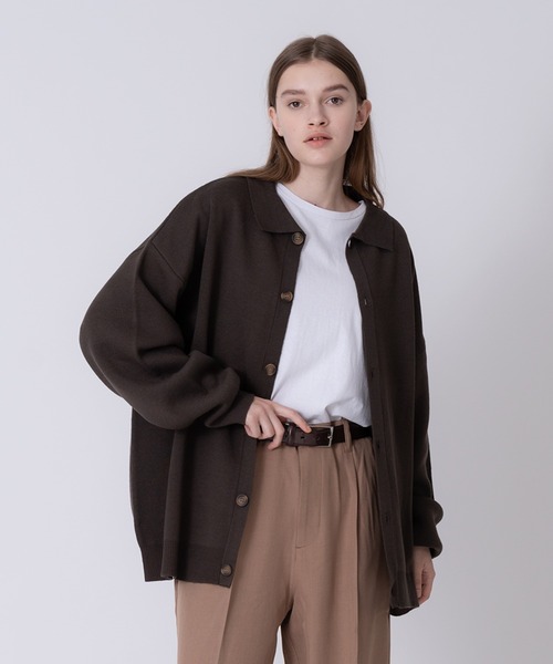 ONCILY カーディガン OVER SIZED KNIT SHIRT CARDIGAN