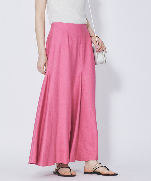 Rouge vif スカート レーヨンリネンフレアスカート : ZOZOTOWN