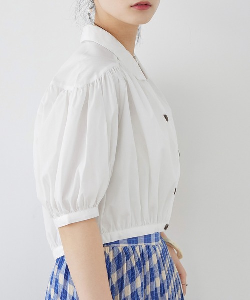 ブラウス シャツ ブロードコサージュ付き ブラウス レディース ブロードコサージュ付き ブラウス|ANAYI OFFICIAL ONLINE STORE