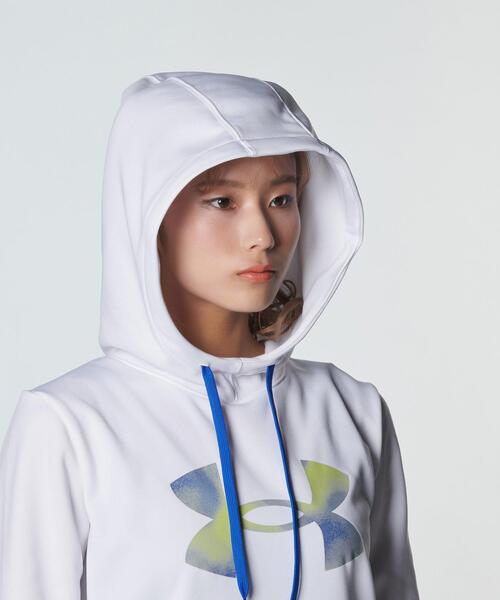 トレーナー スウェット UAアーマーフリース ビッグロゴ プルオーバー フーディー（トレーニング/レディース） レディース UNDER ARMOUR トレーナー スウェット UAアーマーフリース